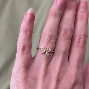 Dainty Gold Bow Ring